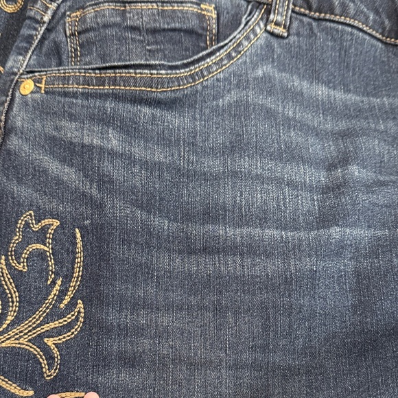 NWT Democracy High Rise Embroidered Jeans - Absolution Slim Straight - Picture 7 of 9